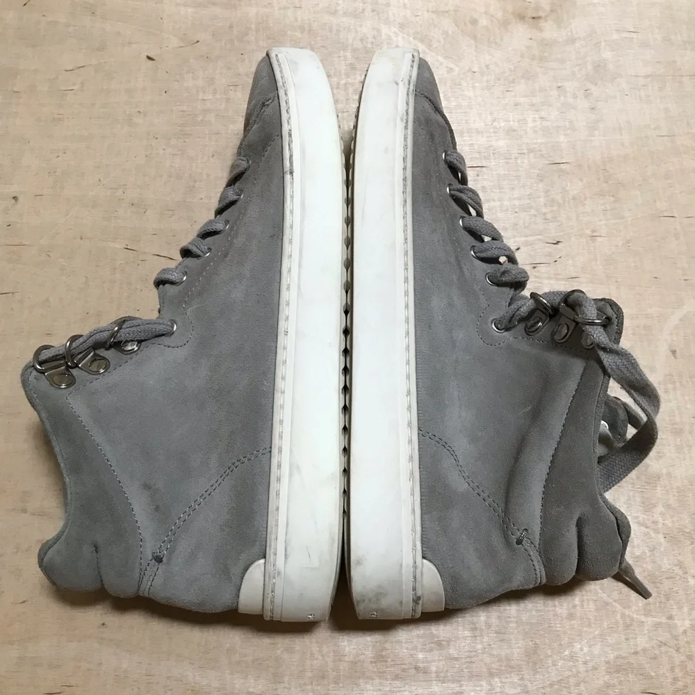 Rag & Bone Kent Suede High Top Sneakers Size 8 Gray Designer Shoes